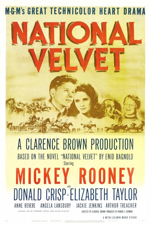 1000 piece jigsaw puzzle for the movie poster: National Velvet (1944)