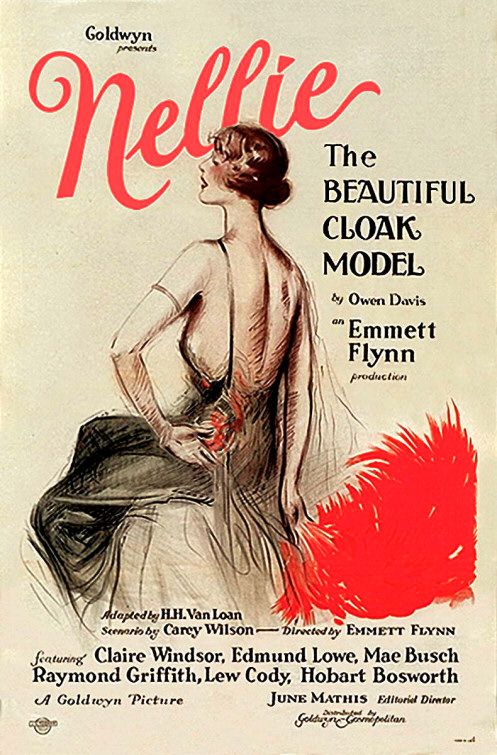 the movie poster: Nellie, the Beautiful Cloak Model (1924) ver2