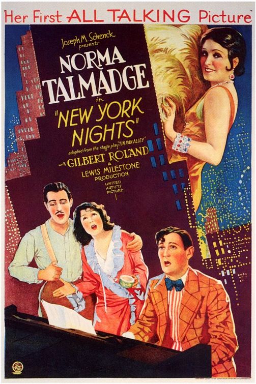 the movie poster: New York Nights (1929)