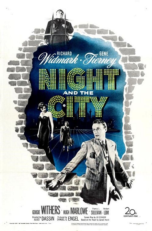the movie poster: Night and the City (1950)