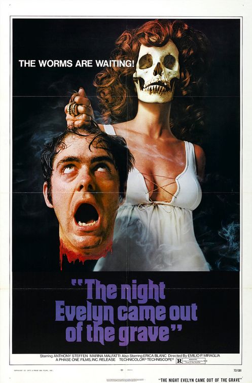 the movie poster: The Night Evelyn Came Out of the Grave (1972)