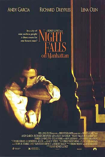 1000 piece jigsaw puzzle for the movie poster: Night Falls On Manhattan (1997)