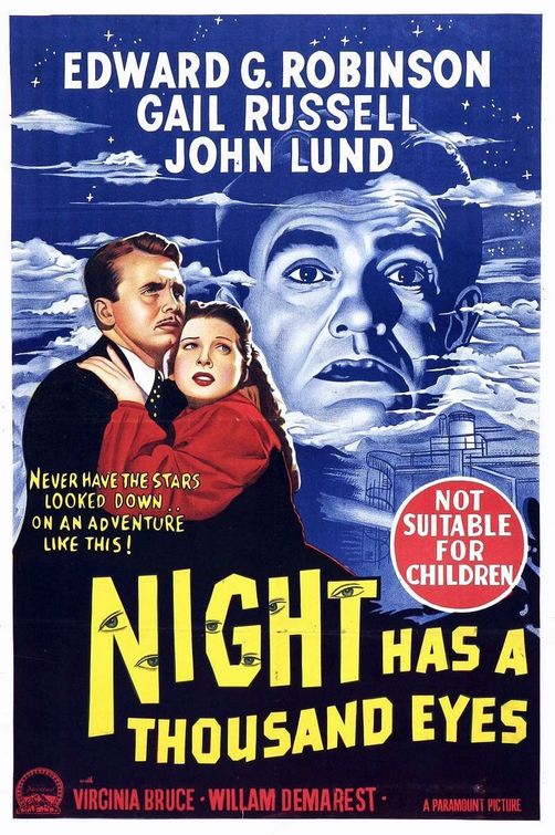 the movie poster: Night Has a Thousand Eyes (1948)