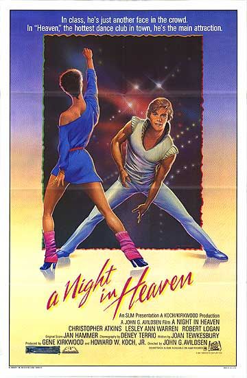 the movie poster: A Night in Heaven (1983)