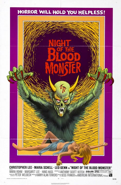 the movie poster: Night of the Blood Monster (1972)