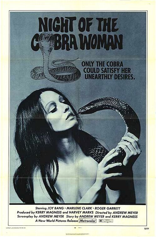 the movie poster: Night of the Cobra Woman (1972)