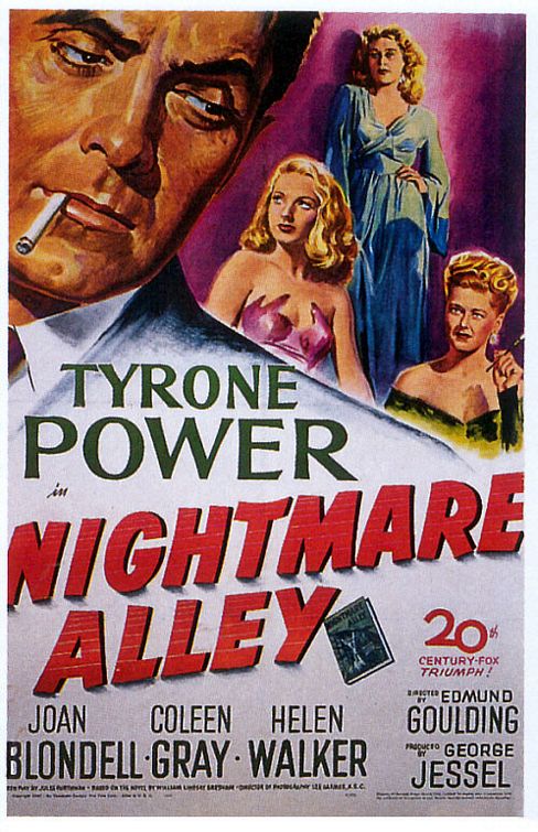 the movie poster: Nightmare Alley (1947)