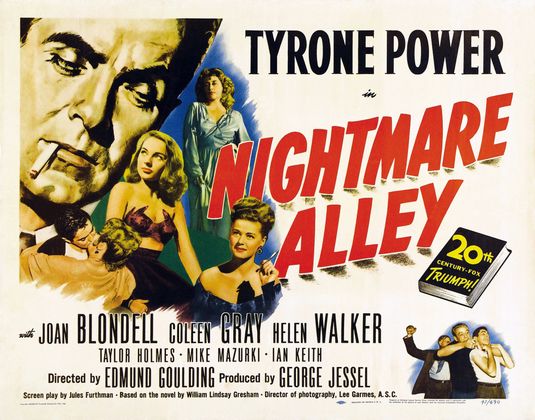 the movie poster: Nightmare Alley (1947) ver2