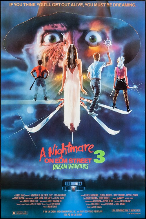 the movie poster: A Nightmare on Elm Street 3: Dream Warriors (1987)