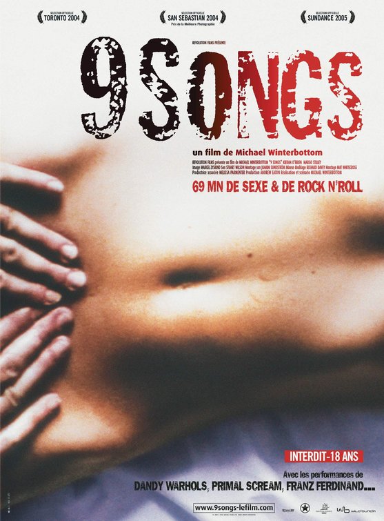 the movie poster: 9 Songs (2005)