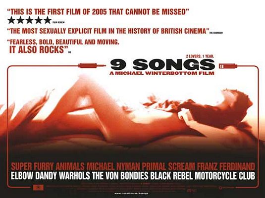 the movie poster: 9 Songs (2005) ver3