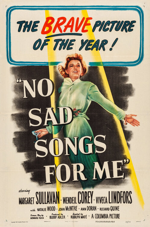 1000 piece jigsaw puzzle for the movie poster: No Sad Songs for Me (1950)