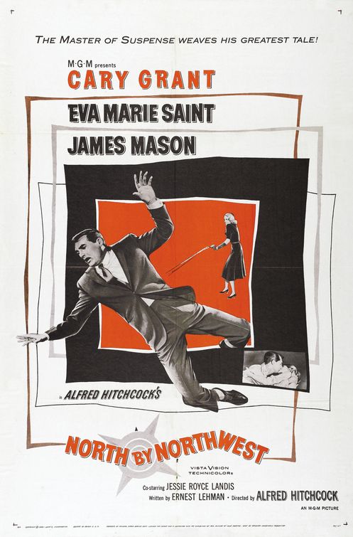 the movie poster: North by Northwest (1959)