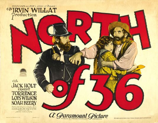 the movie poster: North of 36 (1924)