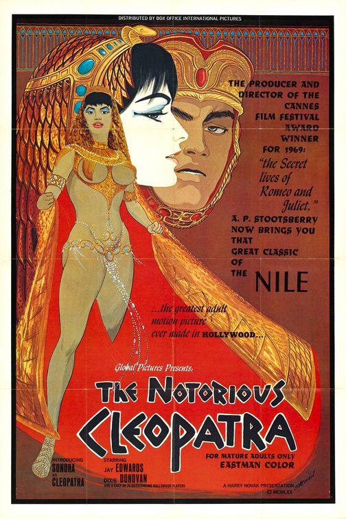 the movie poster: The Notorious Cleopatra (1970)