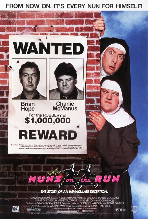 the movie poster: Nuns on the Run (1990)