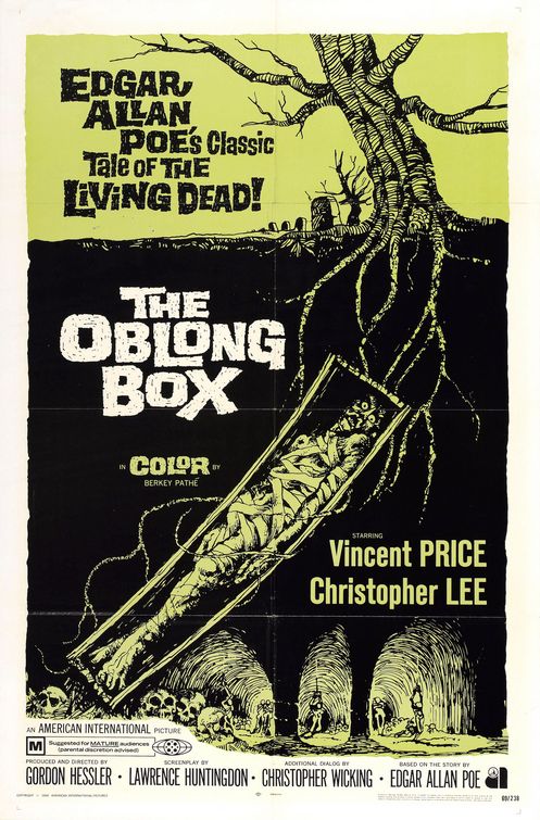 the movie poster: The Oblong Box (1969)