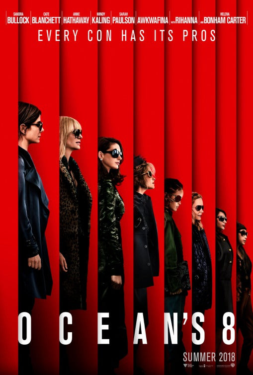1000 piece jigsaw puzzle for the movie poster: Ocean's 8 (2018)