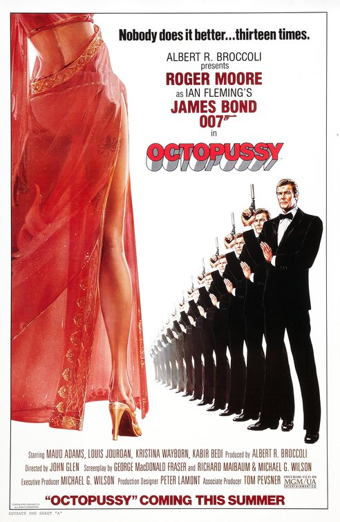 1000 piece jigsaw puzzle for the movie poster: Octopussy (1983) ver1