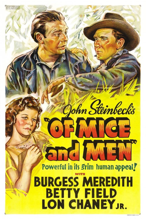 1000 piece jigsaw puzzle for the movie poster: Of Mice and Men (1939)