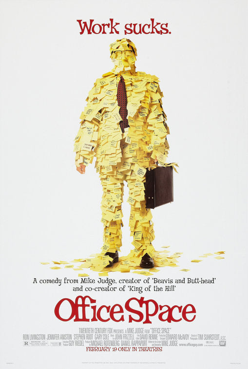 1000 piece jigsaw puzzle for the movie poster: Office Space (1999)