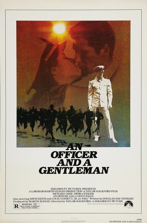 the movie poster: An Officer and a Gentleman (1982)