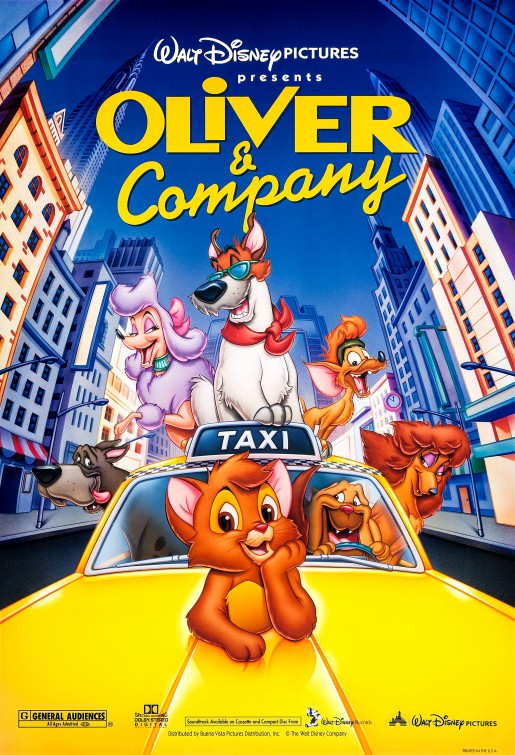 the movie poster: Oliver & Company (1988) ver2
