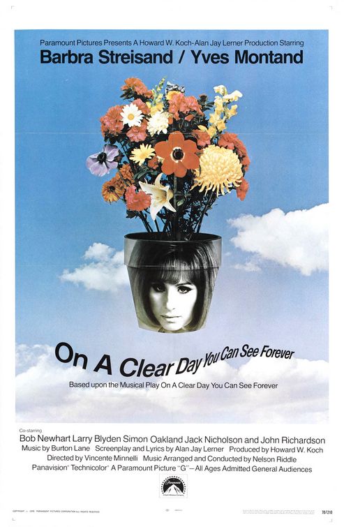 the movie poster: On a Clear Day You Can See Forever (1970)