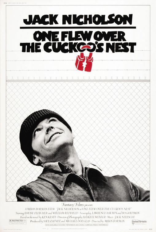 the movie poster: One Flew Over the Cuckoo's Nest (1975) ver1