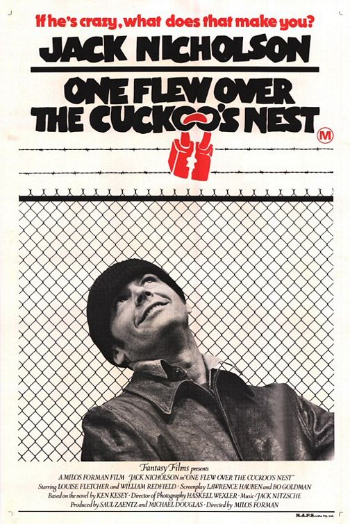 the movie poster: One Flew Over the Cuckoo's Nest (1975) ver3