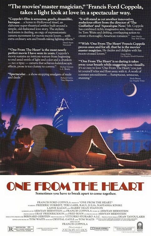 the movie poster: One From the Heart (1982)