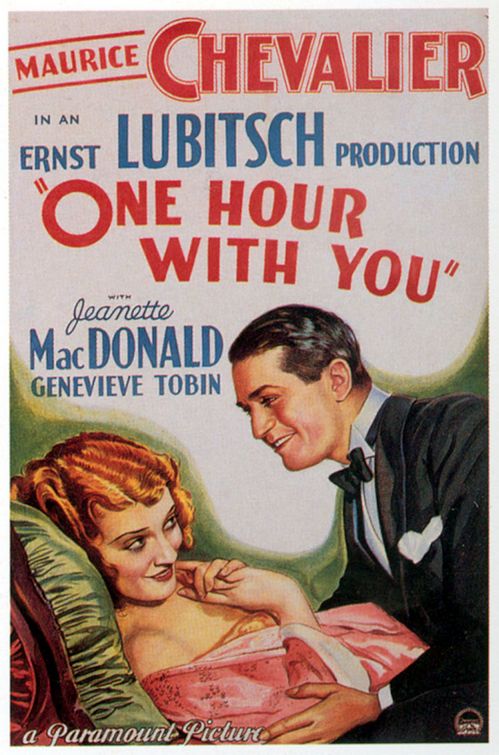 the movie poster: One Hour With You (1932)