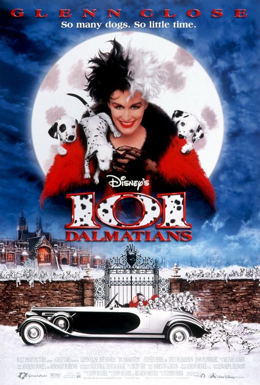 the movie poster: 101 Dalmatians (1996) ver2