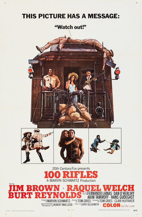 the movie poster: 100 Rifles (1969) ver2
