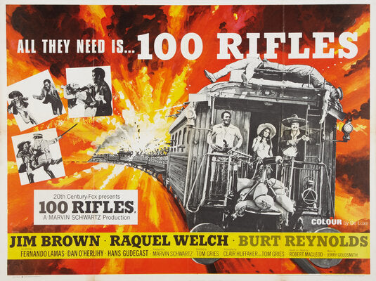 1000 piece jigsaw puzzle for the movie poster: 100 Rifles (1969) ver6