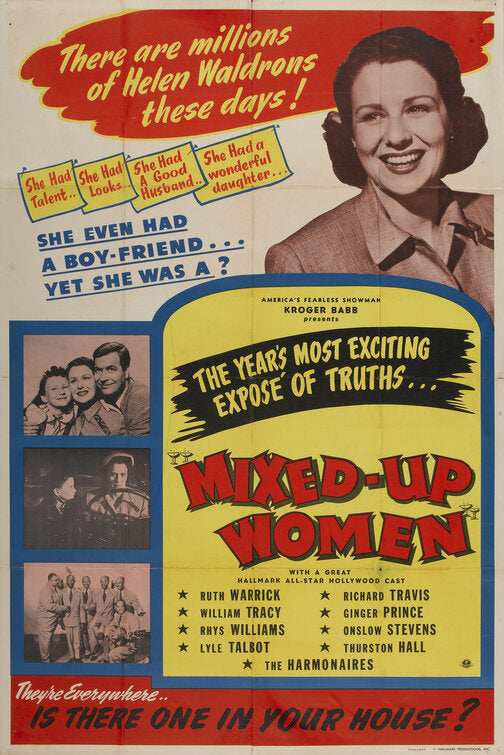 1000 piece jigsaw puzzle for the movie poster: Mixed-Up Women (1950)