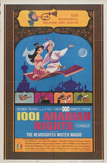 1000 piece jigsaw puzzle for the movie poster: 1001 Arabian Nights (1959)