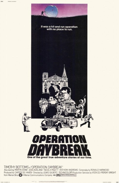 1000 piece jigsaw puzzle for the movie poster: Operation: Daybreak (1975)