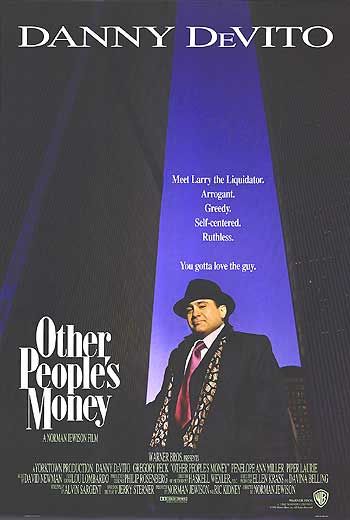 the movie poster: Other People's Money (1991)