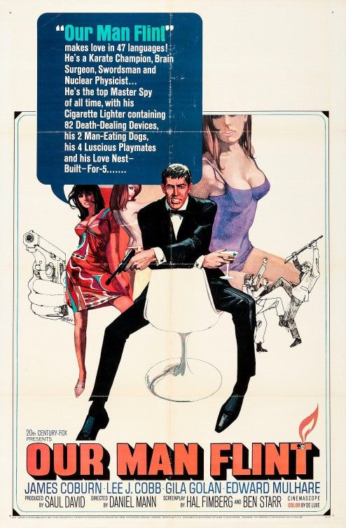 1000 piece jigsaw puzzle for the movie poster: Our Man Flint (1966)