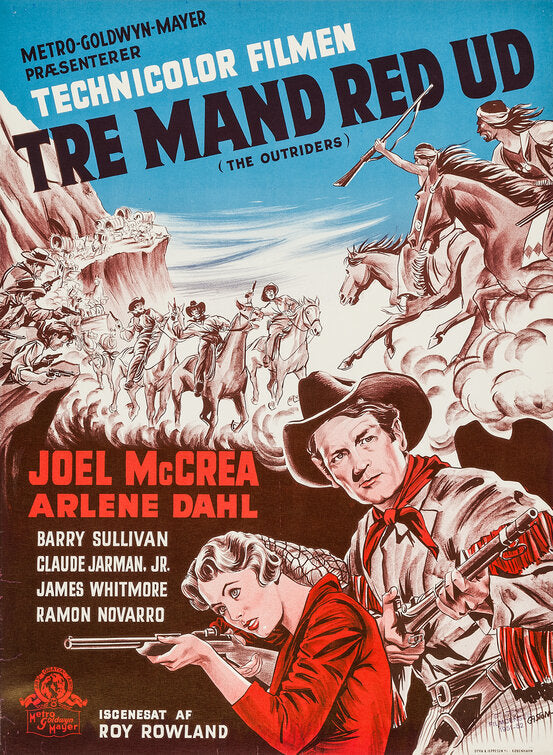 1000 piece jigsaw puzzle for the movie poster: The Outriders (1950) ver3