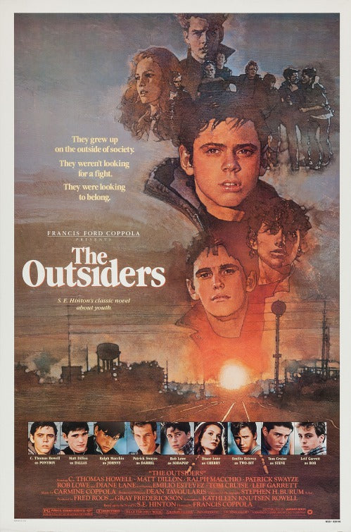 the movie poster: The Outsiders (1983) ver2