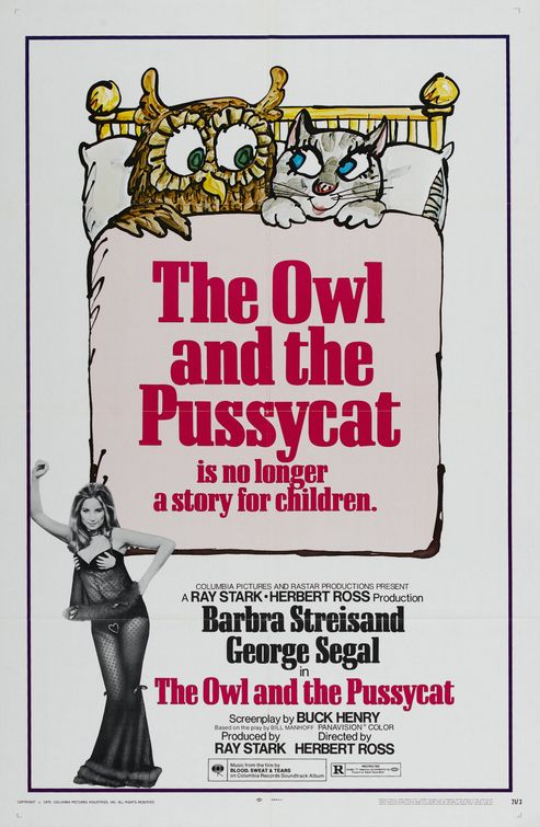 the movie poster: The Owl and the Pussycat (1970)
