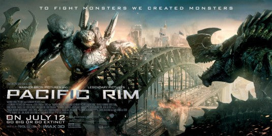 1000 piece jigsaw puzzle for the movie poster: Pacific Rim (2013) ver11