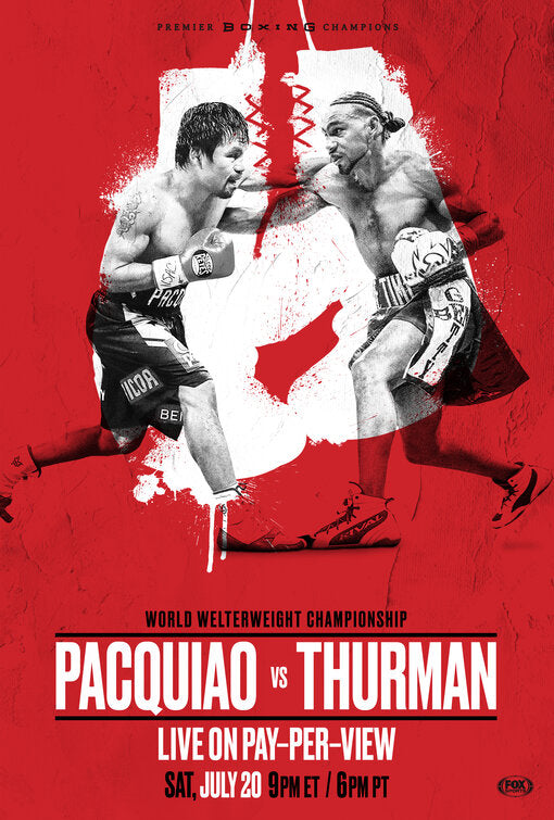 1000 piece jigsaw puzzle for tv poster: Pacquiao vs. Thurman