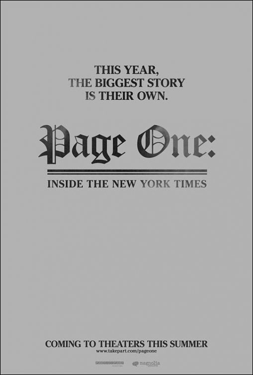 1000 piece jigsaw puzzle for the movie poster: Page One: A Year Inside the New York Times (2011)