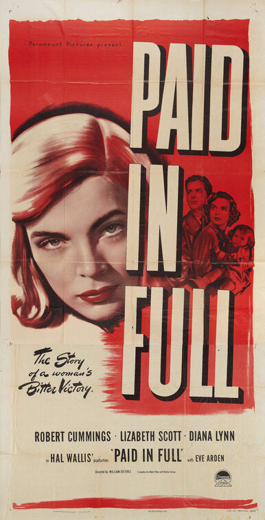 1000 piece jigsaw puzzle for the movie poster: Paid in Full (1950) ver2