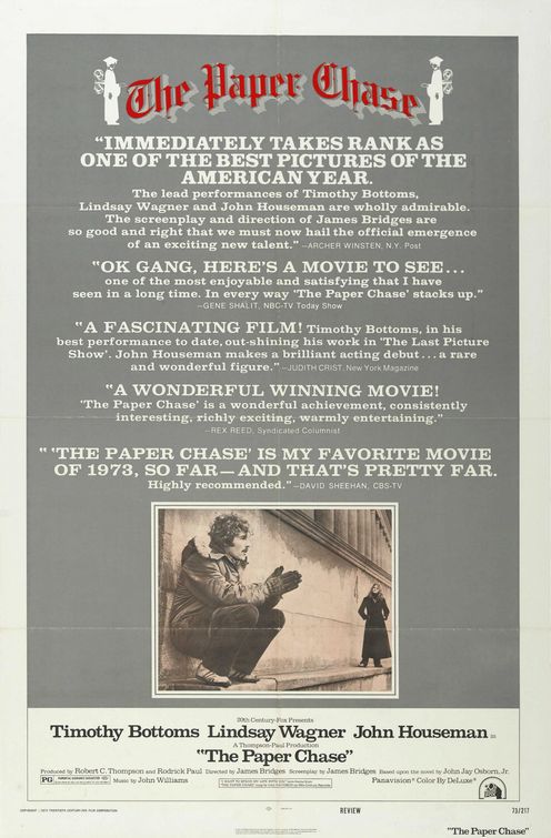 the movie poster: The Paper Chase (1973) ver2