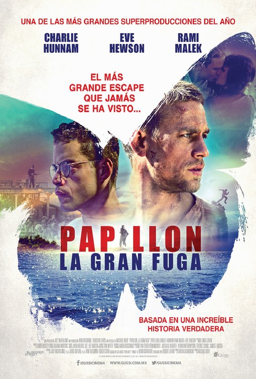 1000 piece jigsaw puzzle for the movie poster: Papillon (2018) ver2
