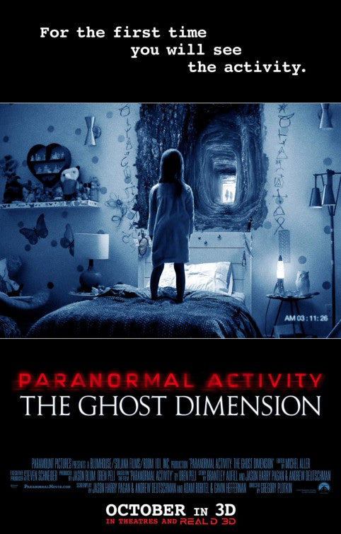 1000 piece jigsaw puzzle for the movie poster: Paranormal Activity: The Ghost Dimension (2015)